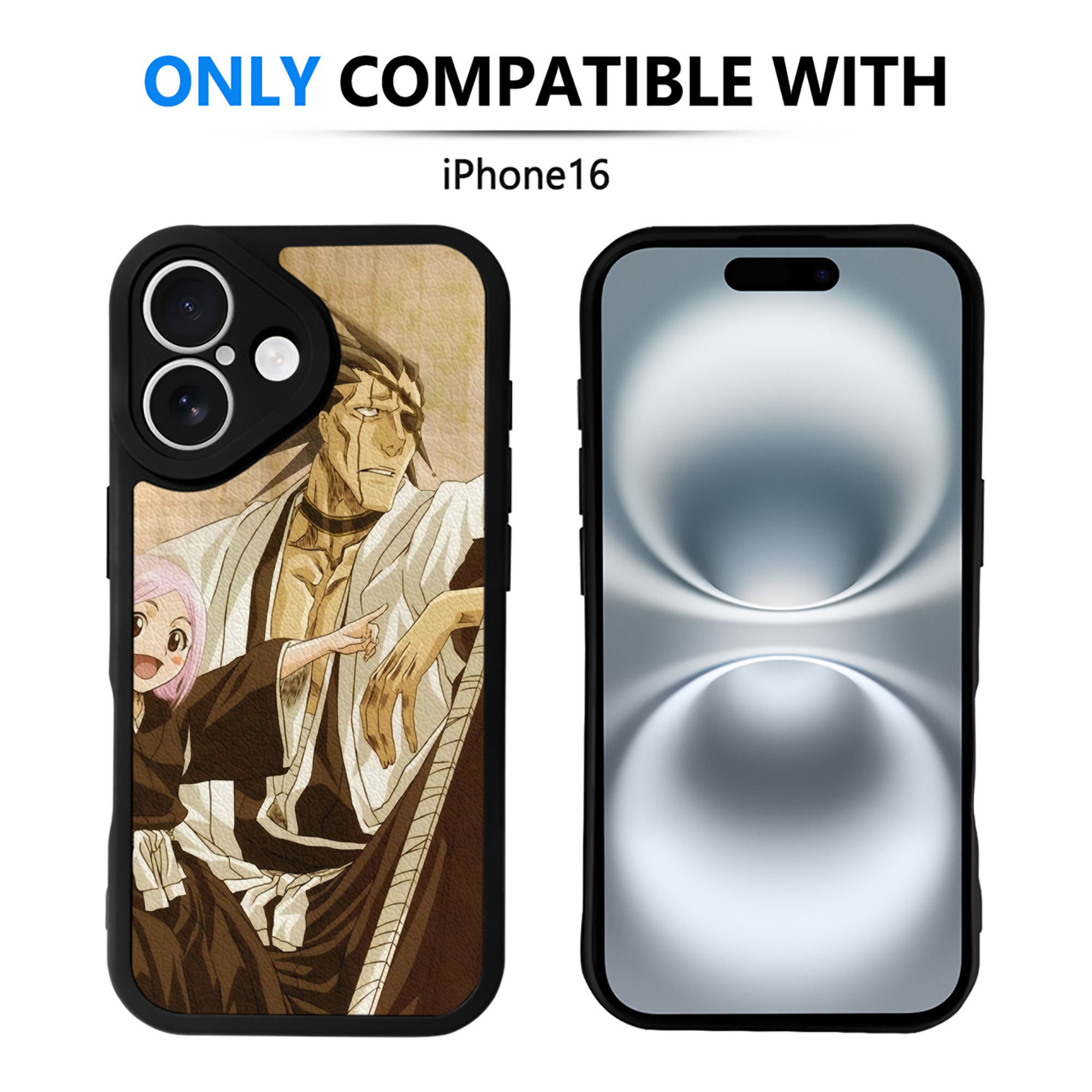 （画像用） ブリーチ BLEACH 【iPhone 16シリーズ対応】シリコンスマホケース（レザー調） 材質：シリコン